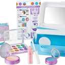 Melissa & Doug Love Your Look Pretend Makeup Kit (16 pcs)  Kids Vanity Set with Realistic Accessories, Mess-Free Fake Makeup for Girls, Dress-Up & Imaginative Play Toy, Ages 3++