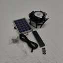 Solar Pendant Light Outdoor Indoor Solar Powered Motion Sensor Shed Light,144LED 1200LM Daytime Work Light with 5 Lighting Modes Remote Control 4 Heads Light for Garage Gazebo Barn