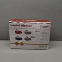 Homemate Electric Heated Blanket Queen Size - 84"x90" Heating Blanket Queen Size Dual Control 1/2/4/6/8 Hours Auto-Off 10 Heat Level Over-Heat Protection Soft Flannel Sherpa ETL Certification (Light Grey (Striped))