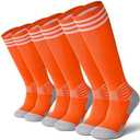 IRAMY Compressive Soccer Socks with Ankle Compression Support Coolmax Moisture-Wicking Anti-Slip Football Baseball Softball Socks 3 Packs, Medium