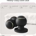 HOSOM 2 Pack Dummy Door Knob Matte Black Dummy Door Knob Single Side Closet Door Knob Set Keyless, Exterior/Interior Door Handle, Individual Non-Turning