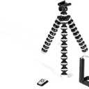 GPX 7 Inch Micro Smartphone Tripod, Includes Smartphone Adapter and Mounting Adapter, Max Height 6.1 Inches (TPD78B), Black