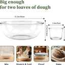 Physkoa 6.3 Qt Glass Sourdough Bowl Kit & 2 Pack 8oz Prep Bowls with Lid, Complete All-in-One Kitchen Prep Set