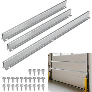 9FT Garage Door Reinforcement Strut Kit, Heavy Duty Steel Garage Door Support Strut - Hurricane & Snow Proof, Anti-Sag, Noise Reduction, Fits 9x7 9x8 Garage Doors, Easy DIY Installation