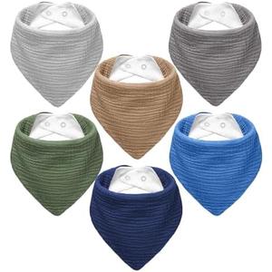 NISXABEBE Muslin Baby Bibs,Soft Triangular Baby Bandana Drool Bibs for Baby Boy Girl,Solid Colors Bib for Drooling Teething