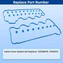 VS50687R Valve Cover Gasket Set Kit for Ford F150 F250 F350 Expedition Explorer Mustang, Lincoln Mark Navigator, Mercury Mountaineer, Avanti 5.4L V8, 2007 2008 2009 2010 2011 2012 2013 2014