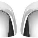 X AUTOHAUX 2pcs Upper Mirror Cap Replacement Parts Chrome Plated for Silverado Sierra 1500+2500+3500HD 2007-2013 Tahoe Suburban Avalanche Yukon+Yukon XL Escalade EXT ESV