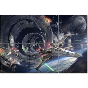 Art Acoustic Panels, 72"x48"x0.4" Sound Absorbing Panels,Better Sound Panels than Soundproof Foam,Self adhesive Soundproof Wall Panels for Recording Studio, Star Wars