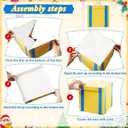 ShinyMatch 20 Pcs Christmas Stackable Gift Boxes Christmas Nesting Gift Boxes with Lid Santa Claus Hat Skirt Cute Decorative Present Box for Party Supplies Decor 3 Sizes