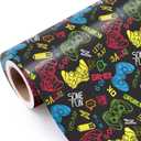 WRAPAHOLIC Video Game Wrapping Paper Roll - Mini Roll - 17 Inch x 9.8 Feet