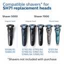 Philips Norelco Genuine SH71/52 Shaving Heads Compatible with Norelco Shaver Series 5000 Angular and 7000, Latest Version for Refreshed RQ12/70, RQ12/60, SH60/70, and SH70/70