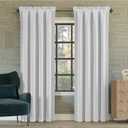 Sun Zero Oslo Theater Grade Extreme 100% Blackout Rod Pocket Curtain Panel, 52" x 63", White