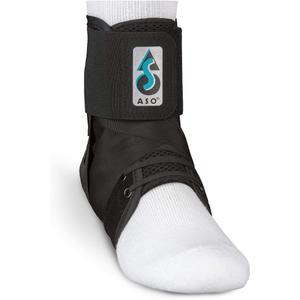 Med Spec ASO Speed Lacer  Ankle Brace for Sprained Ankle and Peroneal Tendonitis, Orthopedic Ankle Support for Men, Women, Adults, Teens and Kids, Sports Injury Recovery (X-Large, Black)