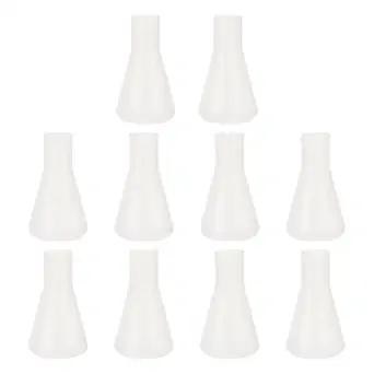 PartyKindom 10 Pcs Plastic Erlenmeyer Flask Set, 100ml Shatterproof Conical Science Flasks for Kids STEM Experiments, Classroom Education & Science Party Supplies