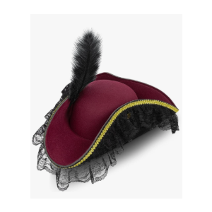 Pirate Costume Hat Women,Pirate Accessories Halloween Costume,Renaissance Tricorn Hat for Adults