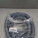 Elyfree Universal Washing Machine Drain Hose, 8ft Corrugated Flexible Washer Drain Hose, Discharge Hose Replacement for Whirlpool, GE, Kenmore, Installation Washer Hose Drain, Clamp and Hook Included