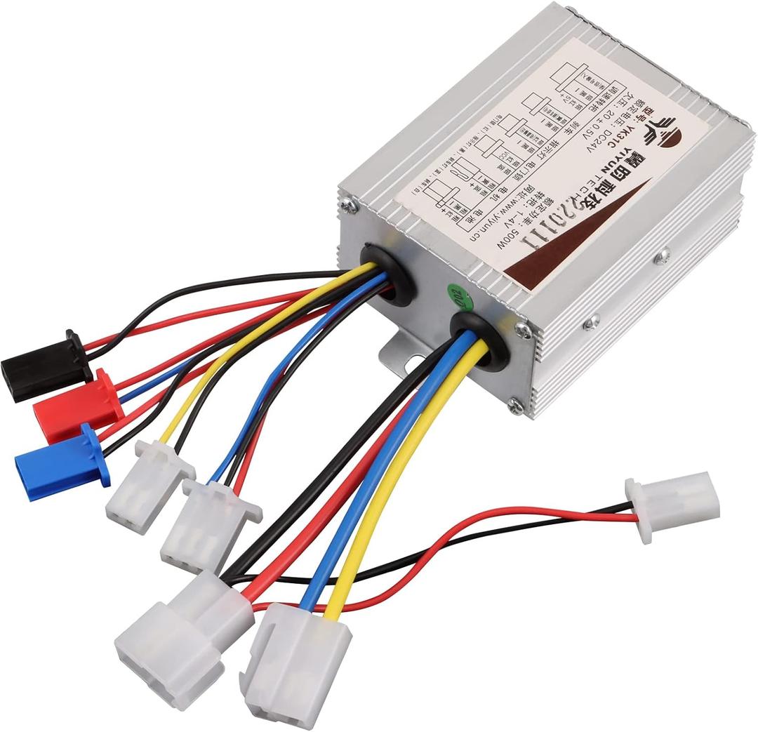 WOOSTAR Motorcycle Speed Controller 24V 500W Replacement for Electrical Scooter E Bike Bicycle Tricycle Brush