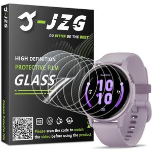 JZG 6 Pack for Garmin Vivoactive 5/6 42mm Flexible Screen Protector, Soft Film, HD Clear, Bubble Free, Anti Scratch