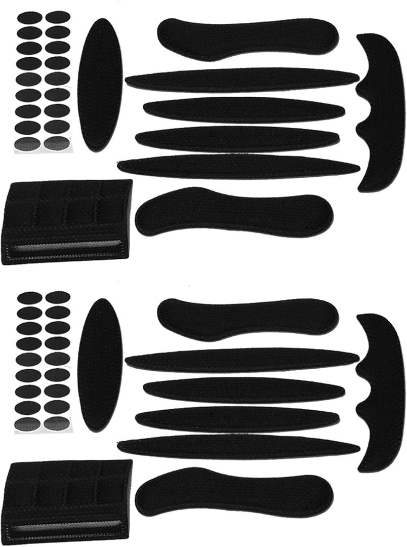 Bike Helmet Pads Padding Kit Universal Bicycle Replacement Foam Pads Padding Cushions Mats Set for Bike Cycling Motorcycle Helmet (Set of 2 Black)