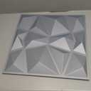 Art3d 3D Paneling Textured 3D Wall Design, Grey Diamond, 19.7" x 19.7" (12 Pack) (Matt Grey)