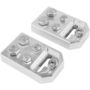 Bevinsee 4 Spot Car Audio Flat Battery Terminals Bolt Use Only, Positive and Negative (+/-)(Pair) for XS Power M6 Standard Batteries with M6 M8 Bolts, for 18 GA to 2/0 SHCA Cable