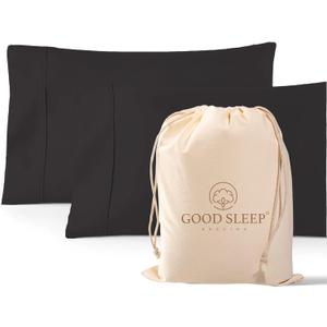 1000 TC Dark Gray Standard Pillowcases Set of 2 100% Egyptian Cotton Pillow Cases with Long Staple Cotton & Sateen Weave, Silky Soft Hotel - Like Bed Pillow Covers for Comfy Sleeping, Snug Fit