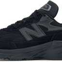 New Balance Unisex Adult Made in USA 990 V6 Sneakers (8.5 Wide Women/7 Men, Black/Black)