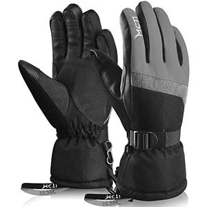 MCTi Ski Gloves,Winter Waterproof Snowboard Snow 3M Thinsulate Warm Touchscreen Cold Weather Women Gloves Wrist Leashes