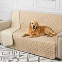 Ameritex Pet Bed Cover Dog Bed Blanket for Sofa and Furniture Waterproof New Pattern Design (82x82 Inch (Pack of 1), Beige)