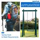 20PCS 304 stainless steel spring clasp 1.57-inch carabiners, M4 stainless steel spring snaps heavy-duty hooks. Suitable for pet tags hiking tents swing brackets as well as ropes, chains and key rings.