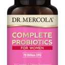 Dr. Mercola Complete Probiotics for Women - Supports Gut, Vaginal & Immune Health - Contains Lactobacillus Strains - Non-GMO, Gluten-Free & Soy-Free - 30 Capsules (30 Servings)