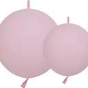 IN-JOOYAA 6 Inch 12 Inch Macaron Pink Latex Link Balloon 200 Pcs Quick Link Balloons Linkable Conected Balloon for Party Decoration