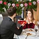 12 Pcs 3.2" Large Valentine's Day Heart Ornaments for Tree 6 Styles, Red Pink Silver Glitter Hanging Decorations with Sweet Love Words Shatterproof for Galentines Day Wedding Party Supplies