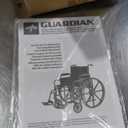 Medline Comfortable Folding Wheelchair with Swing-Back, Desk-Length Arms and Elevating Footrests, 18W x 16D Seat