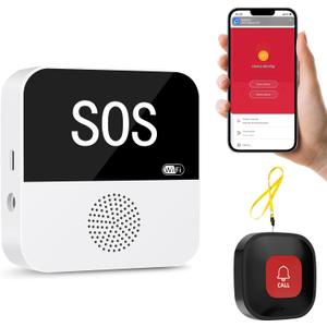 WiFi Wireless Caregiver Pager Call Button System Emergency Alert Button for Seniors Patient Disabled Elderly 1 Panic Button 1 Receiver(only Supports 2.4GHz Wi-Fi) WiFi Wireless Caregiver Pager Call Button System Emergency Alert Button for Seniors Patient Disabled Elderly 1 Panic Button 1 Receiver(only Supports 2.4GHz Wi-Fi)