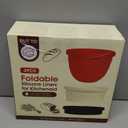 3 PCS Foldable Silicone Liners for Kitchenaid TiltHead 5 QT Mixer  DishwasherSafe FoodGrade Silicone Bowl Insert  Simple to Use Mixer Accessories for Effortless Baking Prep (Black+OffWhite+Red)