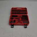 LLNDEI 1/4 inch Drive Impact Socket Set 83 Piece, Standard SAE(5/32-9/16 inch) Metric Size(4-15mm),72T Ratchet Wrench Handle, CR-V Mechanics Tool Set with Adapter, Screwdriver Bits for Automotive Repair