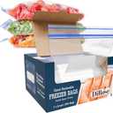 DiRose Reclosable Freezer Bags - Quart Size (200 Pack) | Double Zipper, Airtight Seal, BPA-Free, Premium Thick Heavy-Duty Bags for Safe and Secure Food Storage