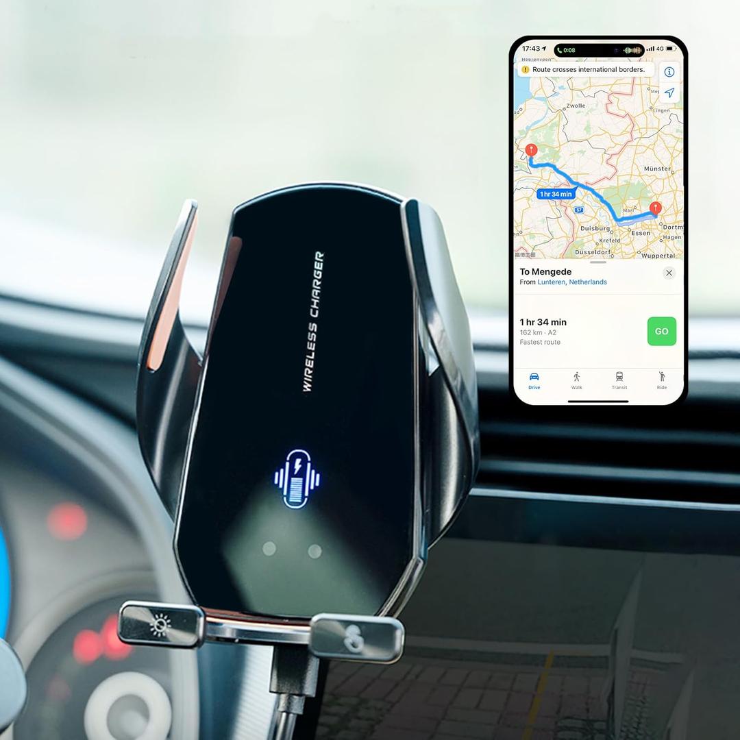 GPS Tracker for Vehicles with Wireless Charger, Car Anti-Loss Device Real-Time Location Tracking, Compatible with Apple Find My