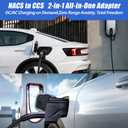 2026 new 2-in-1 NACS to CCS1/J1772 Adapter: 500A1000VDC & 80A250VAC Charge for Non-Tesla EVs, Compatible with Tesla Supercharger V3/V4, Destination & Mobile Chargers, IP65, Plug-and-Play.