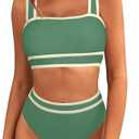 MELYUM High Waisted Bikini Sets for Women Two Piece Swimsuit Tummy Control Modest Bathing Suit Teens Swim Suits 2025, XL
