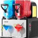 VEVOR Slushie Machine, 6L/1.6Gal x 2 Tank Commercial Slushy Maker, Frozen Drink Maker with Self-Cleaning, Margarita Machine for Restaurants Bars Party for Slushie, Margaritas, Milkshake & More