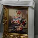 Antique Bronze Gold 16x20 Picture Frames with Oil Painting - Vintage Wall Decor for Gallery Collage, Shatterproof Tempered Glass & Ready to Hang