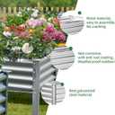 Land Guard Galvanized Raised Garden Bed with Legs, 962432in Raised Garden Beds Outdoor with Drainage Holes, Planter Boxes Outdoor for Backyard, Patio, Balcony, 1200lb Capacity, Silver