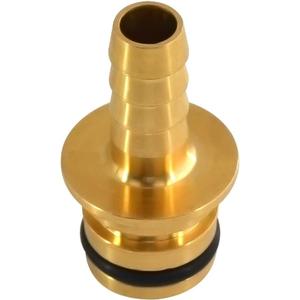 1Pc Brass 346-5168836 3/8 Hose Barb Straight Quad Port Fittings for Water System Pump, 12V Pump Port Fitting Compatible with Fimco Sprayers