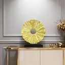 DOVDOV Gold Home Decor Sculpture, Unique Round line Statue, Modern Home Decor, Decorative Panel Statue Gold Decoration for Living Room TV Stand, Office, Bedroom, Dining Table Centerpiece., Color: 96-gold