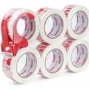 Fragile Tape Handle with Care Packing Tape 6 Rolls, Heavy Duty Shipping Box Sealing Tape with Dispenser, 2 Inch x 330 Feet (110 Yards) for Shipping and Moving Boxes