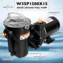 Pool Pump 1.5 HP Replacement for Hayward PowerFlo LX Series W3SP1580X15, Above Ground Swimming Pool Pump Motor Single Speed 115V 48Y Frame