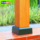 8"x8" (Actual: 7.5"x7.5") Deck Post Base Covers Aluminum,Split Style Post Base Trim Skirt Decorative Black 1Pack