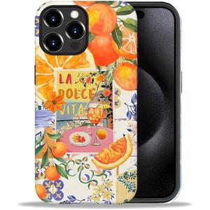 Compatible with iPhone 14 Pro Max,Anti-Scratch Frosted Case Cover,European Summer Aesthetic